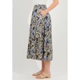 thumbnail image 3 of Woman Within Plus Size Print Linen-Blend Midi Skirt (Petite Available), 3 of 5