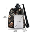 thumbnail image 3 of FORMRS Women's Travel Backpack Purse Anti-Theft Hidden Pockets Casual Shoulder Bag, Black Flowers, 3 of 7