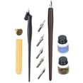 thumbnail image 2 of Calligraphy Pen Set, Durable Elegant Wood + Stainless Steel Sturdy Calligraphy Tool Set  For Calligraphy Lover For Students For Friends For Calligraphy Tool 1#,2#,3#, 2 of 8