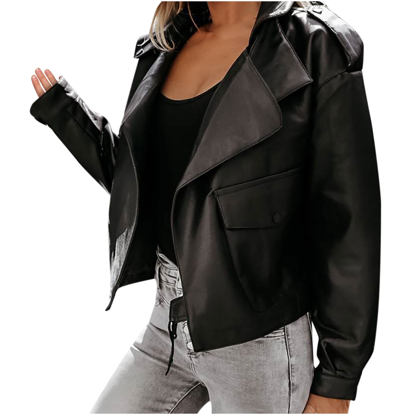 Biker Jacket Boohoo Ladies Winter Coats Awdenio Women's Sexy