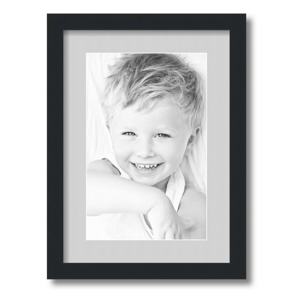 ArtToFrames 12.5x18" Matted Picture Frame with 8.5x14" Single Mat Photo Opening Framed in 1.25" Satin Black and 2" Candlewick Mat (FWM-3926-12.5x18)
