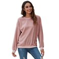 thumbnail image 1 of OUSITAID Femmes Occasionnels Sweat-Shirt à Manches Longues Col Rond Pull Mignon Décontracté S-2XL, 1 of 10