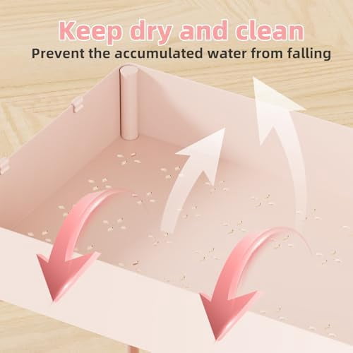 Under Sink Organizer 2 Pack, Sink Pull-Out Sliding Storage Cabinet, 2-Tier Under Shelf Organizer for Kitchen Bathroom, Pink