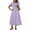 Purple, variant on Summer Dresses for Women 2025, Women's Fashion Sexy Solid Short Sleeve V-Neck Pleated Dresses Long Dress Midi Maxi Dresses Elastic Waist Boho Beach Dress Pockets(Black,L)