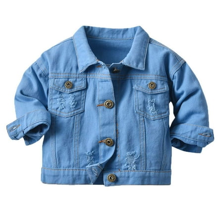 

Dadaria Baby Boys Girls Clothes Newborn Winter Outfits 6Months-7Years Fashion Kids Coat Thick Coat Denim Tie Adye Jacket Clothes Children s Jacket Blue 18-24 Months Toddler