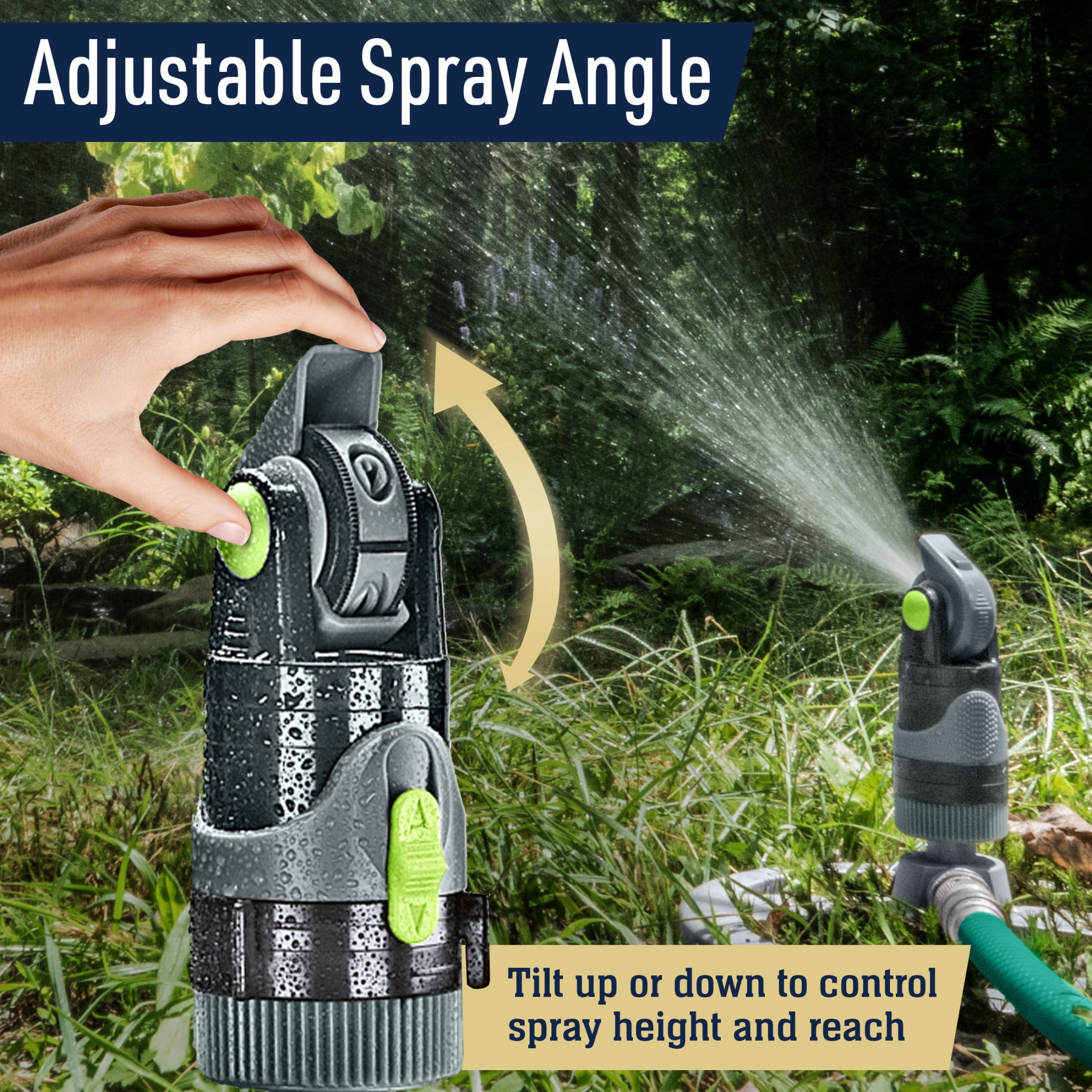 Kings County Tools Impact Sprinklers for Yard with Adjustable Rotating Head and 4 Spray Patterns
