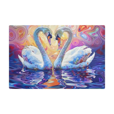 

Dish Drying Mat Microfiber Kitchen Dish Pad Counter Absorbent Drainer Rack 12 x18 Loving Swan