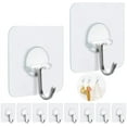 TRAHOOAdhesive Hooks Heavy Duty Wall Hooks Sticky Hooks for Hanging