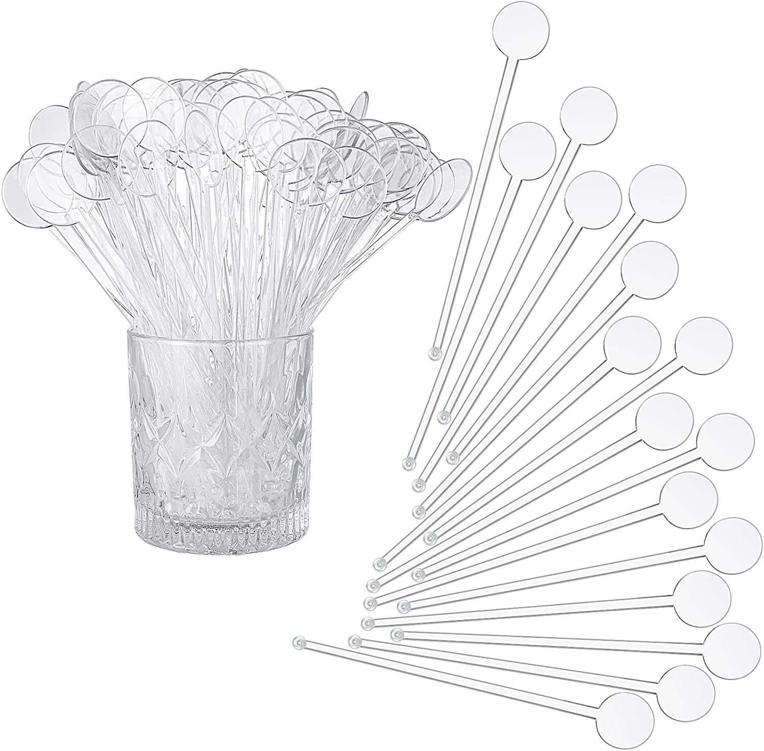 100 Stück Rock Candy Sticks – Holzstäbchen Mit Herz, Für Kaffee, Cake Pops, Getränke