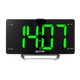 thumbnail image 2 of Reloj despertador electrónico digital moderno Espejo de carga USB Cara broadcast FM Función de repetición Pared para decoración para hogar Gloria Despertador digital, 2 of 9