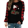 thumbnail image 3 of ClodeEU Womens Sweatshirt With Christmas Graphic ,Casual Loose Long Sleeve Pullover Tops Red 6,Womens Plus XXL, 3 of 9