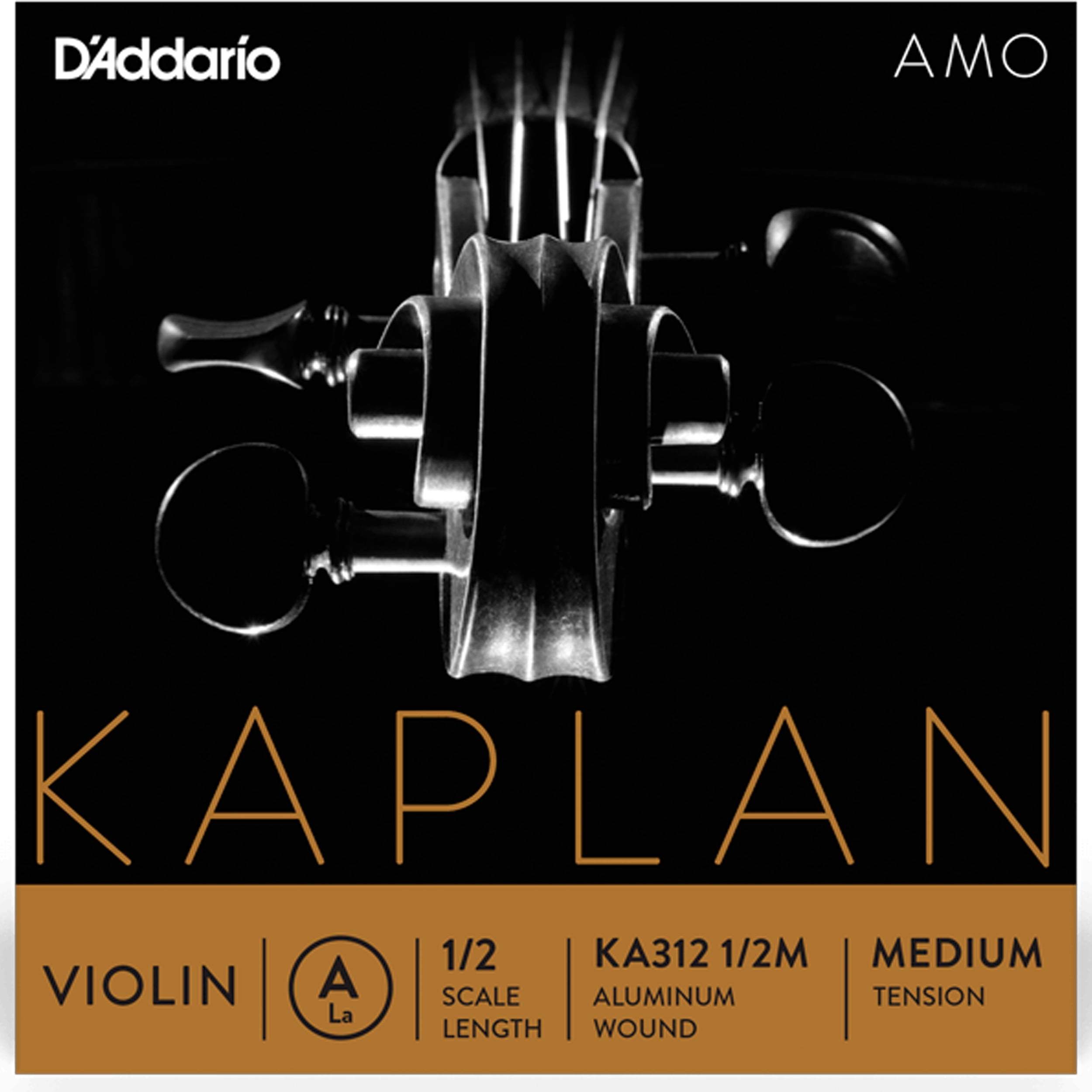 D'Addario Kaplan Amo Series Violin A String 1/2 Size, Medium