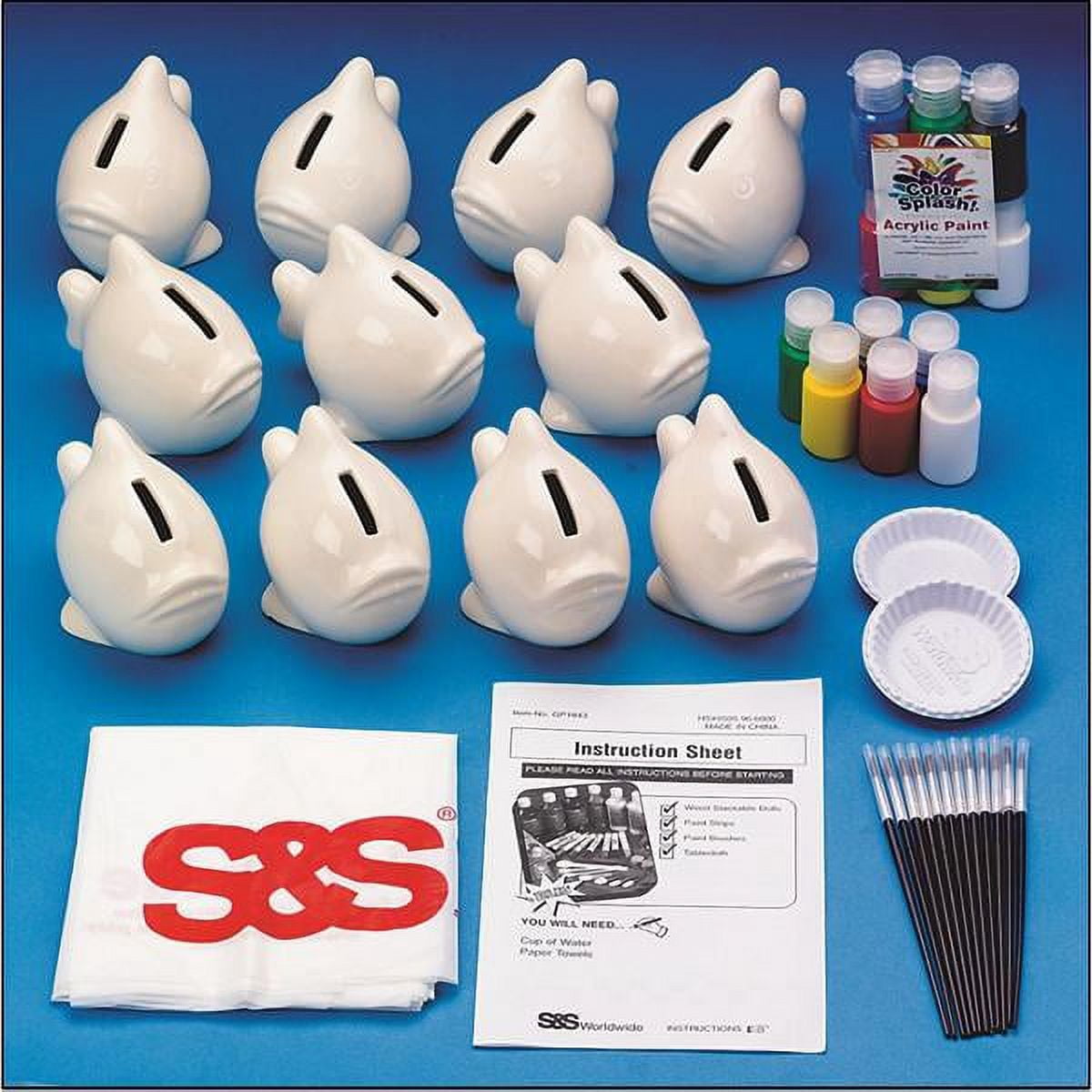 Ceramic Fish Bank Kit Pk/12