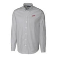 thumbnail image 2 of Men's Cutter & Buck Charcoal SMU Mustangs Big & Tall Stretch Oxford Stripe Long Sleeve Dress Shirt, 2 of 3