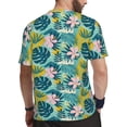 thumbnail image 2 of Wukai Tropical Floral Print Men's Short-Sleeved Mesh T-Shirt,Quick-Dry Short Sleeve Workout T-Shirt-5X-Large, 2 of 8