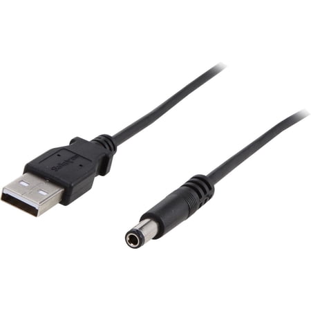 UPC: 0065030848664 | StarTech.com USB2TYPEN1M Black USB to Type N Barrel 5V DC Power Cable – USB A to 5.5mm DC