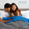 thumbnail image 6 of Bare Home 1800 Collection Reversible Down Alternative Comforter, All-Season, Full, Gray/Medium Blue, 6 of 10