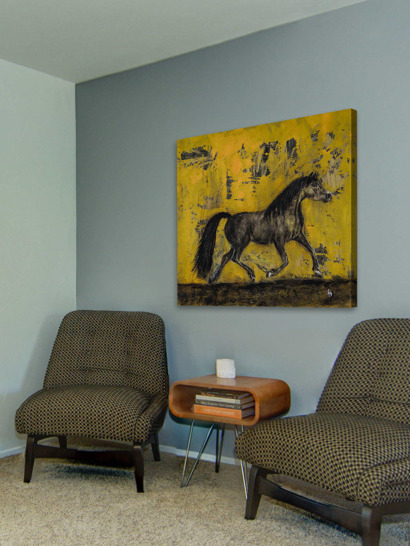 "Barnaby Australian Stock Horse" Painting Print on Wrapped Canvas