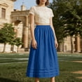 thumbnail image 5 of Edvintorg Midi Skirts for Women with Pockets Elastic High Waisted Skirt Womens Summer Skirts Trendy 2026, 5 of 6
