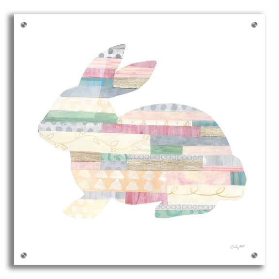 Epic Art 'Spring into Easter IV by Courtney Prahl, Acrylic Glass Wall Art, 24"x24"