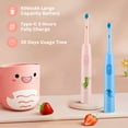 thumbnail image 5 of Children’s Toothbrush, Electric Toothbrush with 2 Mins Timer and 3 Replacement Bursh Heads, Fun & Easy Cleaning for Children and Toddlers age 3+, IP67 Waterproof, 5 of 8