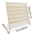 thumbnail image 2 of Miumaeov Kids Bookshelf, 6-Layer Kids Sling Book Rack Shelf Organizer for Kids Bedroom Playroom Toy Storage(Beige), 2 of 9
