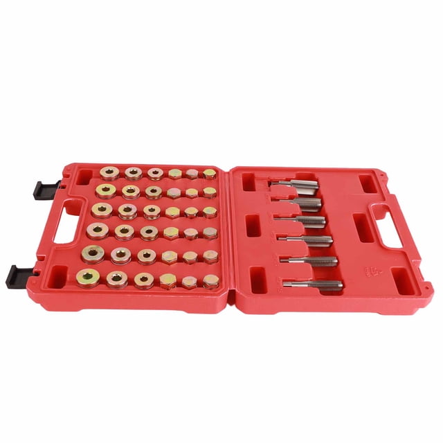 Kit De Reparación De Roscas De Tapón De Drenaje De Cárter De Aceite, 114 Uds., Juego De Herramientas De Tapón De Drenaje De Caja De Cambios De Sumidero, Tamaños M13 M15 M17