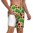 thumbnail image 3 of Picia Vegetable pattern Mens Swim Trunks with Compression Liner Stretch Beach Shorts Quick Dry with Zipper Pockets No-Chafing Board Shorts-XX-Large, 3 of 9