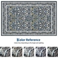 thumbnail image 6 of Floral 5x7 Area Rug Vintage Boho Washable & Non-Slip Living Room Carpet, Soft Stain-Resistant Large Rug for Bedroom, Dining Room, Nursery, Farmhouse Home (Blue), 6 of 9