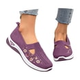 thumbnail image 4 of YOUYEDIAN Womens Orthopedic Shoes Arch Support Golf Shoes Breathable Slip on Non Slip Server Shoes Mesh Stretch Soft 2026 Orthopedic Shoes (Purple), 4 of 6