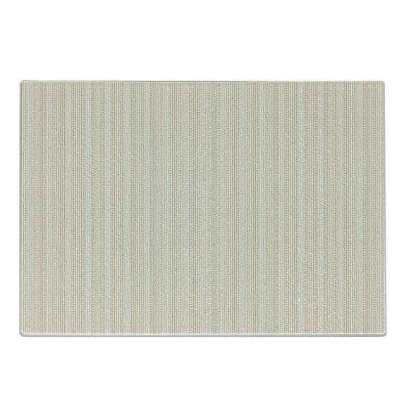 Geometric Cutting Board, Abstract Vertical Waves with Dots in Pastel Colors Repeating Design, Decorative Tempered Glass Cutting and Serving Board, in 3 Sizes, by Ambesonne