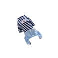 thumbnail image 1 of Methold Mono de algodón para mascotas con lazo a rayas, Universal, transpirable, lavable, Unisex, para interiores y exteriores, ropa para Ropa para mascotas Azul, 1 of 6