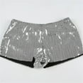 thumbnail image 2 of KALE High Waisted Shorts Women Leopard Print Sequins Waist Tight Hot Girl Womens Short Silver, 2 of 5