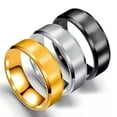 thumbnail image 3 of EOEMY 8mm Silver/Gold/Black Prayer Jewelry Men'S Cross Ring Stainless Steel Size 7-13-1 Pcs Black-8, 3 of 9