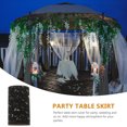 thumbnail image 2 of KAKOWELY Falda de mesa de gasa con lentejuelas, adorno de mesa de moda para bodas y fiestas (negro, lentejuelas, 2280 x 15 cm), 2 of 4