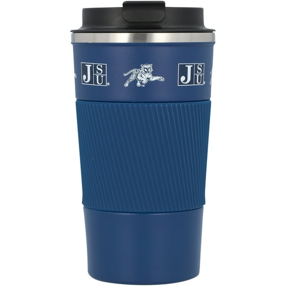 Jackson State Tigers 18oz Coffee Tumbler with Silicone Grip