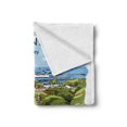 thumbnail image 2 of Istanbul Soft Flannel Fleece Throw Blanket, Aerial View of Sea Marmara Harbor from the Neighborhood Coast Retro Sketch Art, Cozy Plush for Indoor and Outdoor Use, 60" x 80", Multicolor, by Ambesonne, 2 of 6