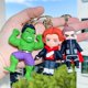thumbnail image 3 of 1pc, New Marvel Captain America Spider-Man Iron Man Keychain Avengers Handheld Office Lapel Pendant Party Favors, 3 of 4