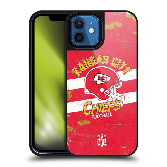 Head Case Designs NFL Kansas City Chiefs Logo Art Helmet Distressed Gel Armour Case For Apple iPhone 12 / iPhone 12 Pro
