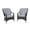 Grey, variant on Direct Wicker UBS-PAC-009-Grey Set of 2 Grey Outdoor Garden Lamao Rattan Aluminum Frame Dining Chairs