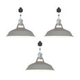 thumbnail image 1 of FSLiving H-Type Track Lighting E26 Base Industrial Adjustable Angle Lamp Grey Metal Shade with Chrome Socket Track Light Fixture for Slope Ceiling Gimbal,Bulb and Track Not Included - 3 Lights, 1 of 6