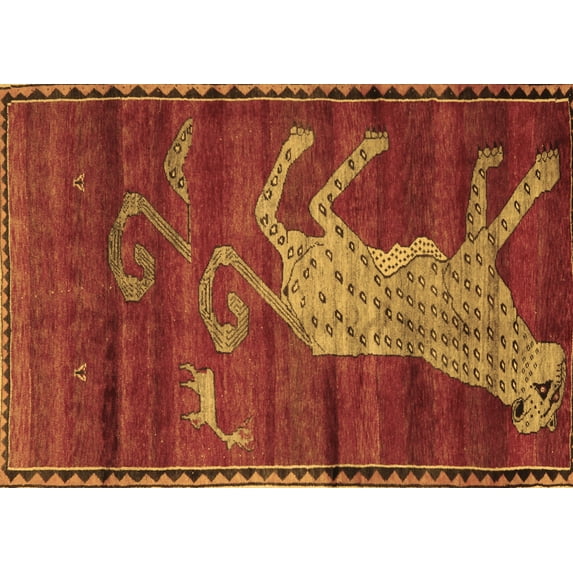 Ahgly Company Indoor Rectangle Animal Brown Traditional Area Rugs, 8' x 12'