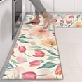 thumbnail image 2 of Kitchen Rugs Sets Of 2,Pioneer Flower Floral Print Pattern Anti Fatigue Kitchen Mat Rugs Non Slip Washable,Decorative Kitchen Floor Mats for Kitchen,Sink,Laundry,17"X47", 2 of 5