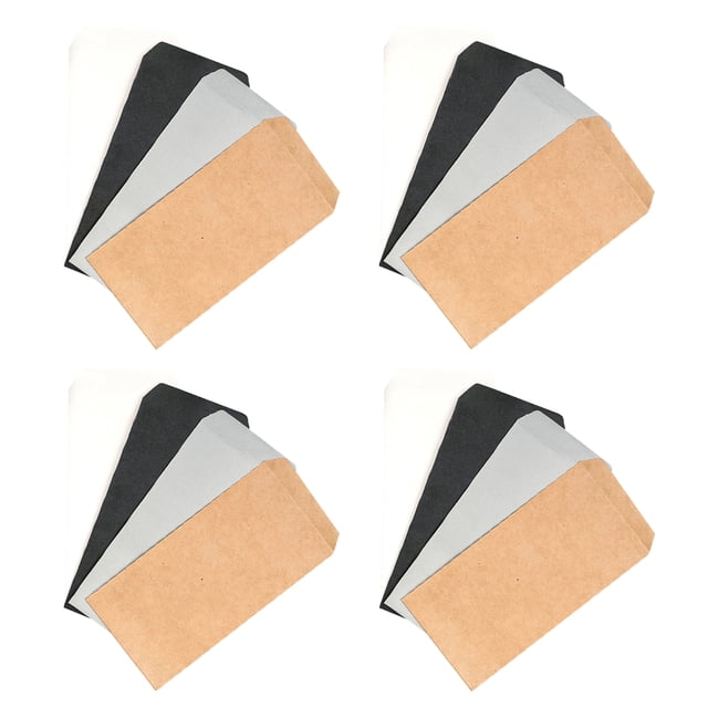 OULII 40 Pcs Enveloppes en Papier Kraft Couleurs Assorties Enveloppes Portables pour Rangement et Utilisation