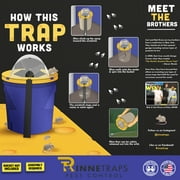 RinneTraps Dizzy Dunker Humane Bucket Lid Mouse Trap, 2 Count