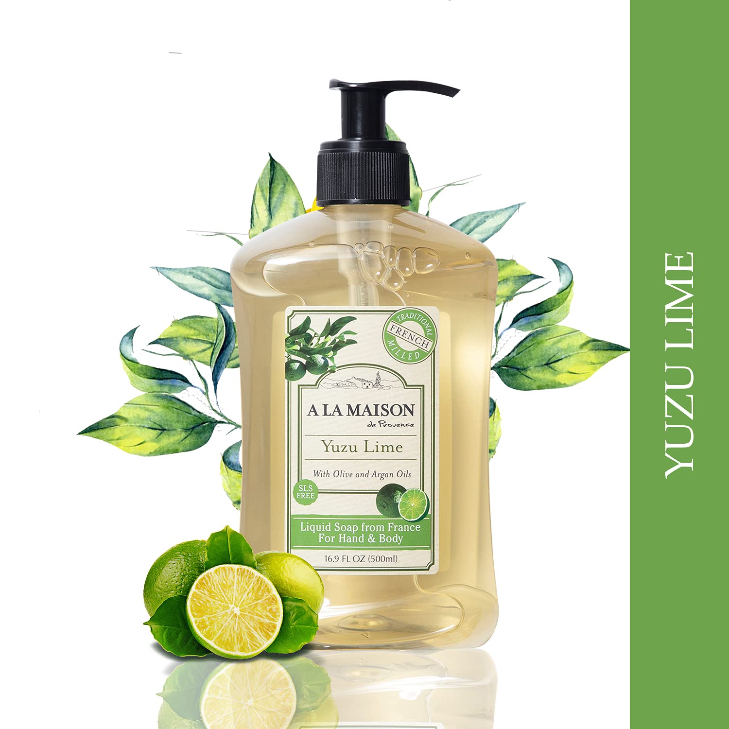 A La Maison Liquid Soap for Hand & Body, Yuzu Lime, 16.9 oz - 2 Pack