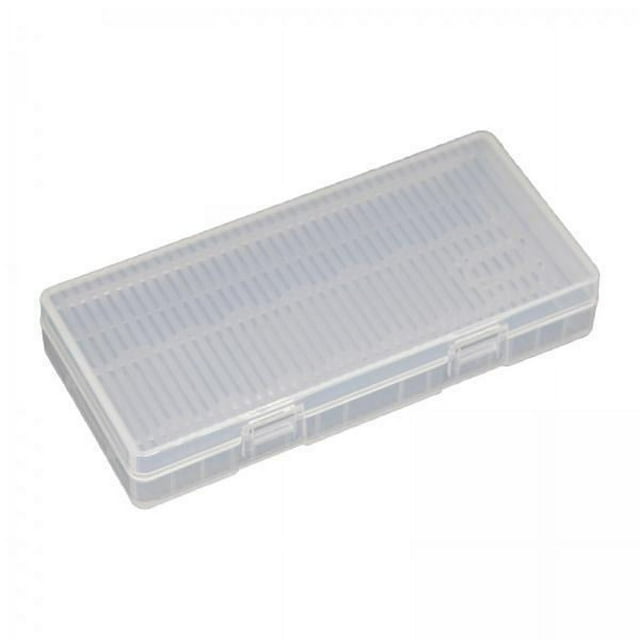 Milaget 2X Battery Storage Case Holds 8 AA Batteries Transparent Protective Container
