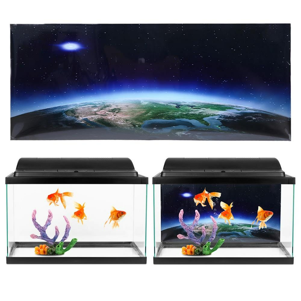 Mgaxyff Aquarium Sticker, Colorful Pattern Aquarium Background Sticker, Animals Pets For Fish