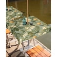 thumbnail image 2 of Fsddascl Green Botanical Outdoor Tablecloth - 54x54 Inch Square Dining Table Cover, Rustic Spring Summer Botanical Waterproof Outdoor Table Cloth with Umbrella Hole & Zipper for Picnic/Patio/Party, 2 of 7