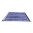 thumbnail image 2 of Ahgly Company Machine Washable Indoor Round Oriental Blue Modern Area Rugs, 4' Round, 2 of 4